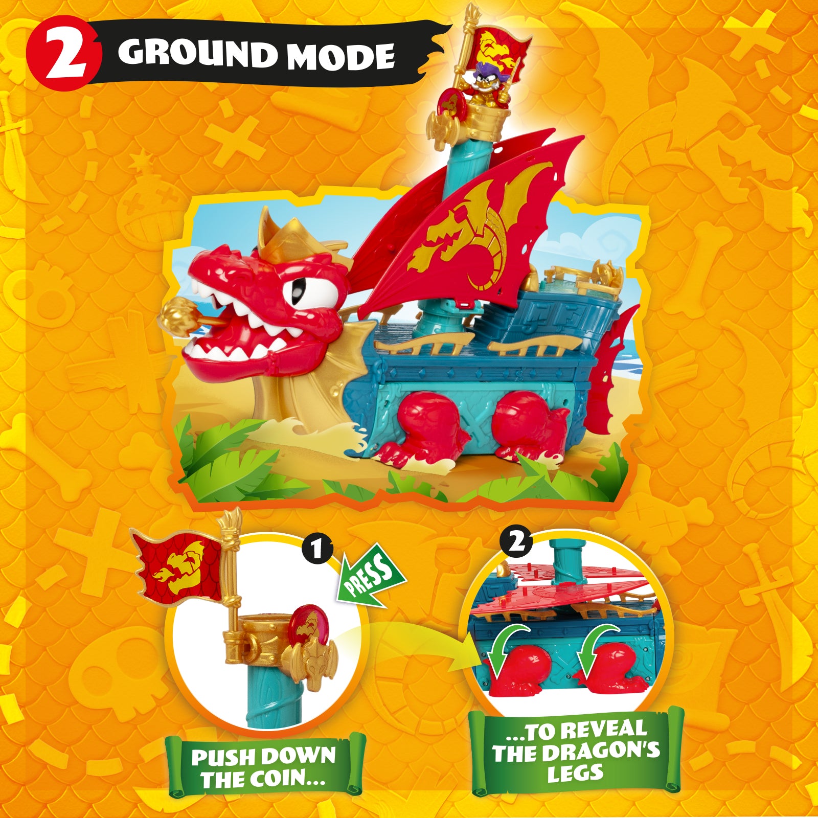 Piratix Dragon Ship 3-in-1 Pirate Playset