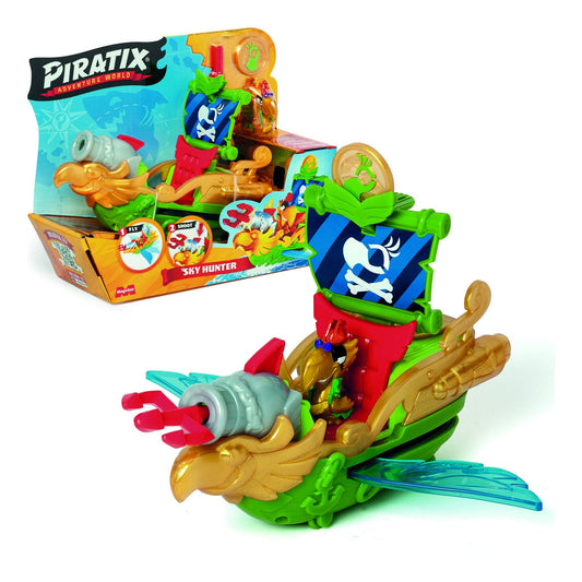 Piratix Golden Treasure Sea Crusher Pirate Ship with Captain Wings