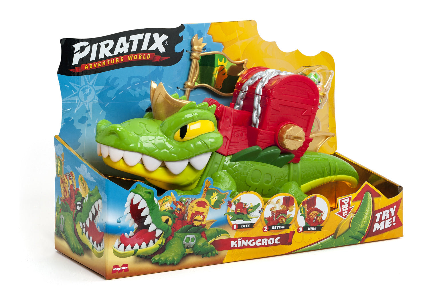 Piratix King Croc Interactive Crocodile Playset with Captain Jawcrush