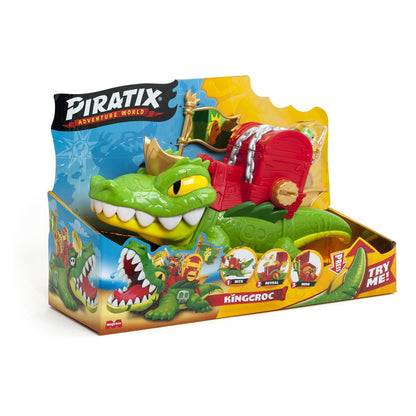 Piratix King Croc Interactive Crocodile Playset with Captain Jawcrush