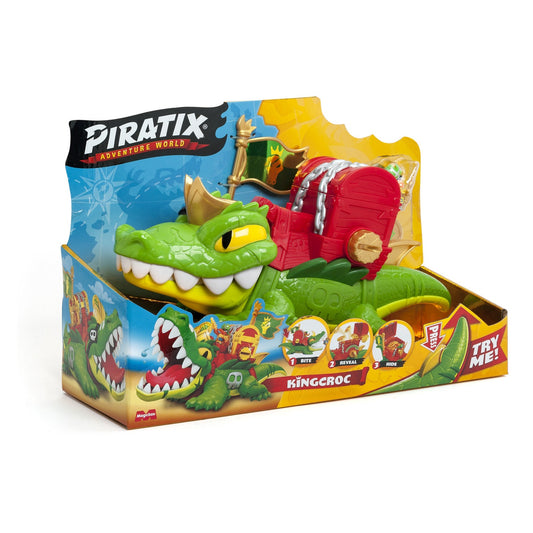 Piratix King Croc Interactive Crocodile Playset with Captain Jawcrush
