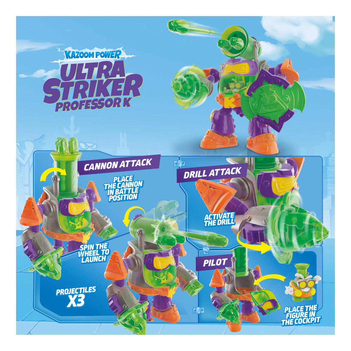 SuperThings Kazoom Power Ultra Striker Professor K Robot