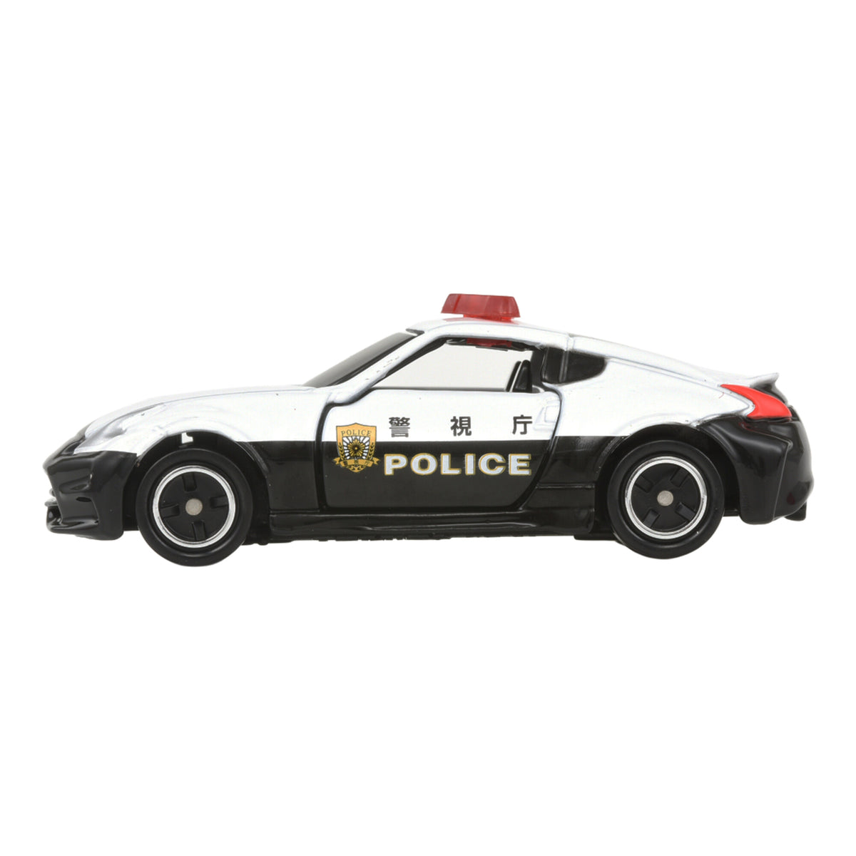 TOMICA No. 61 Nissan Fairlady Z NISMO Police Car – 859963 Side View lpr