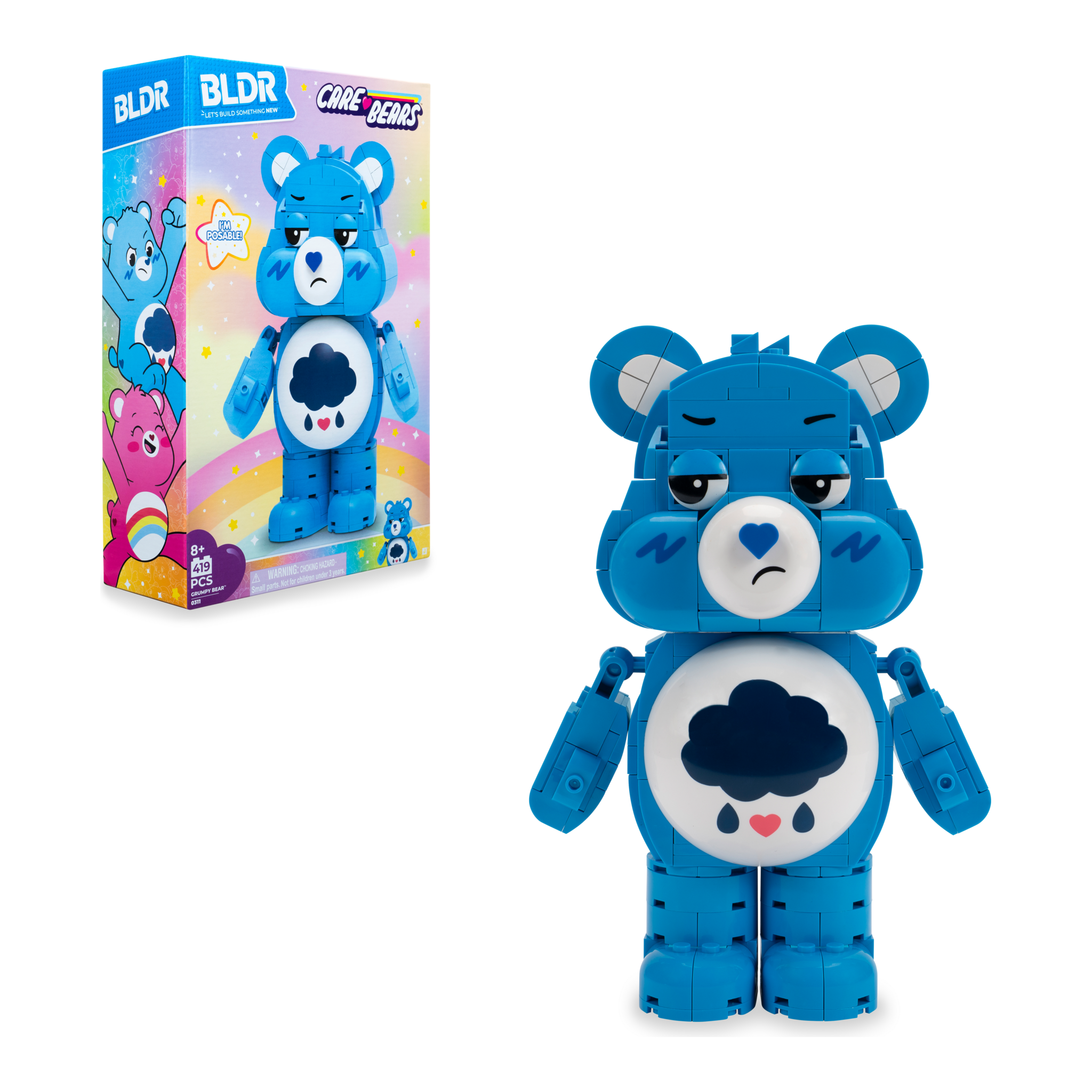 BLDR Care Bears Grumpy Bear Building Set – 419 Pieces