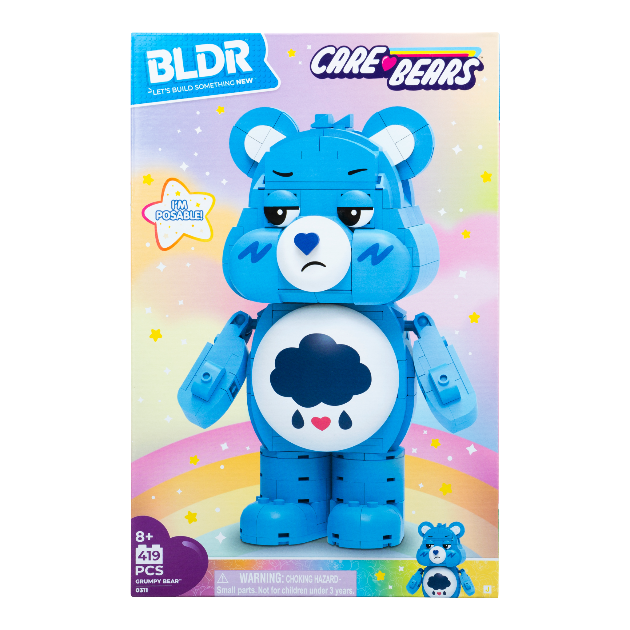 BLDR Care Bears Grumpy Bear Building Set – 419 Pieces