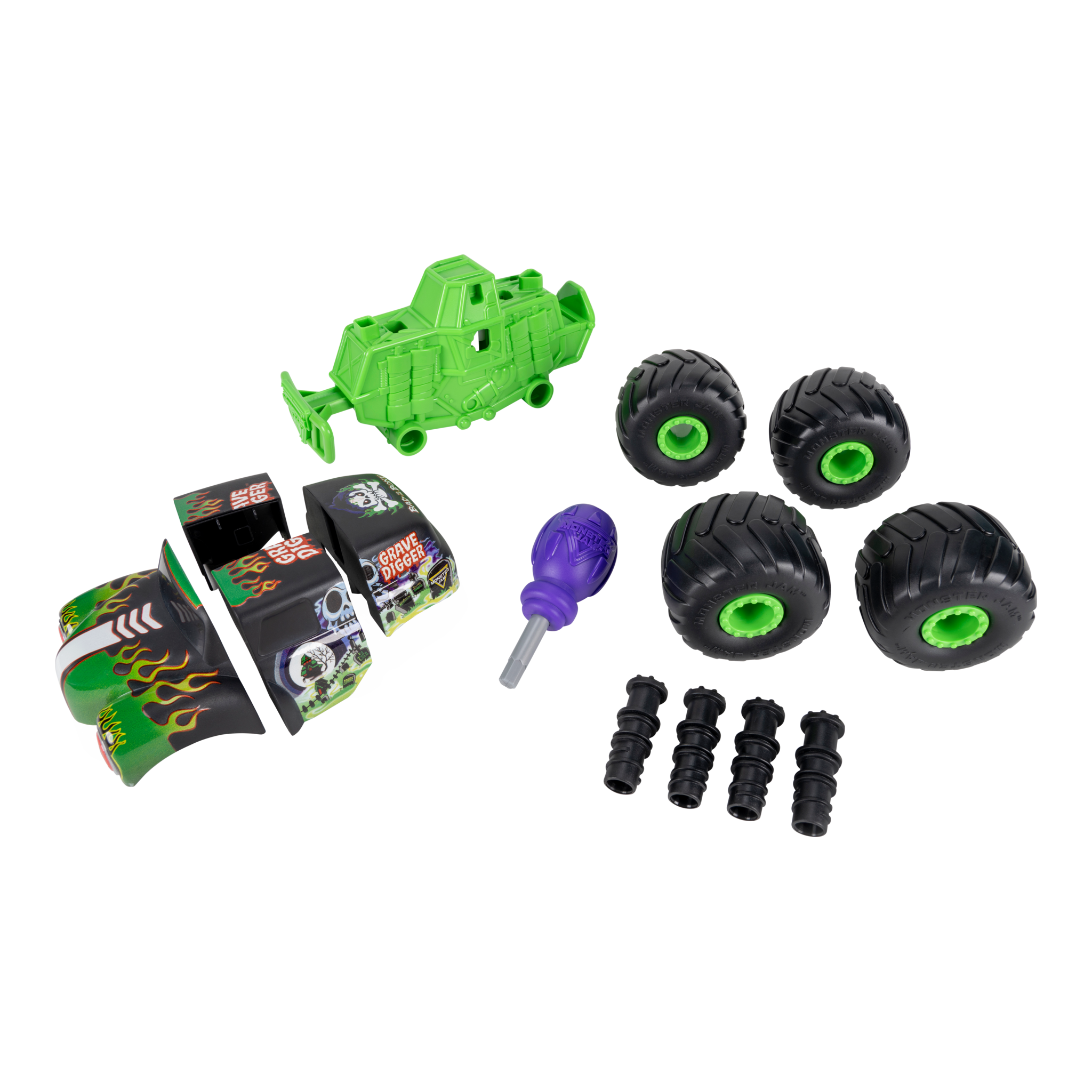 Monster Jam Monstruction Grave Digger 8-Inch Build & Crash Monster Truck