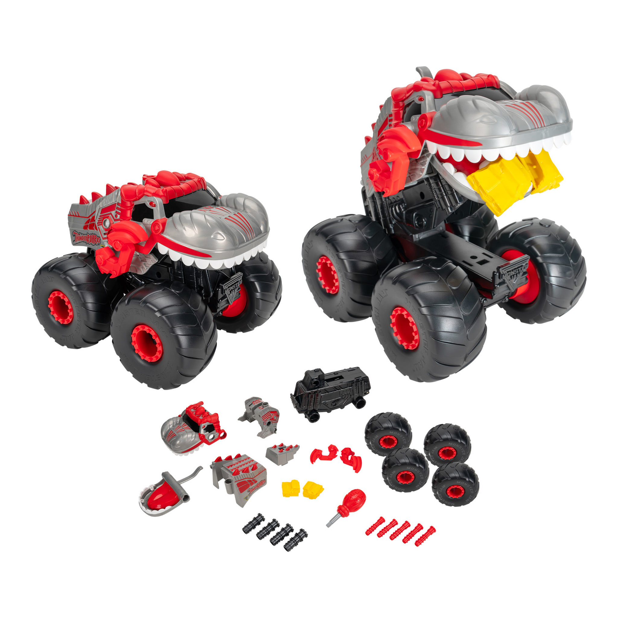 Monster Jam Turbo Shift ThunderROARus 10-Inch Transforming Buildable Truck