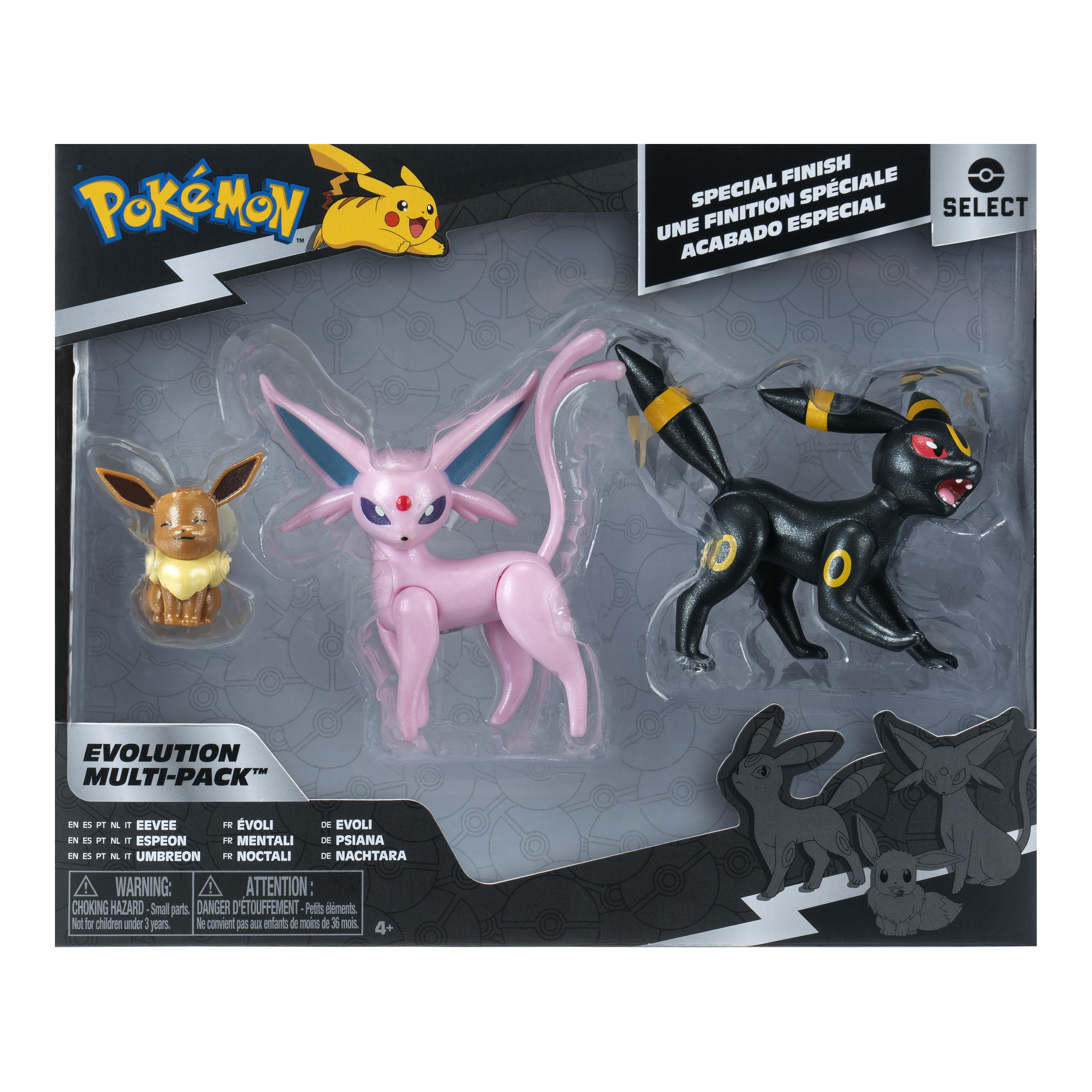 Pokémon Select Evolution Multi-Pack Eevee, Espeon & Umbreon Figures