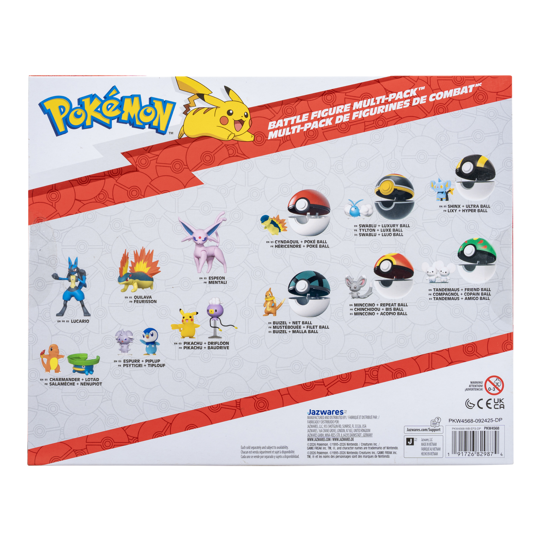 Pokémon Battle Figure Multipack 8 Figures 5cm W16