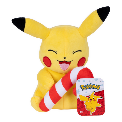 Pokémon Holiday Pikachu Plush with Candy Cane 20 cm