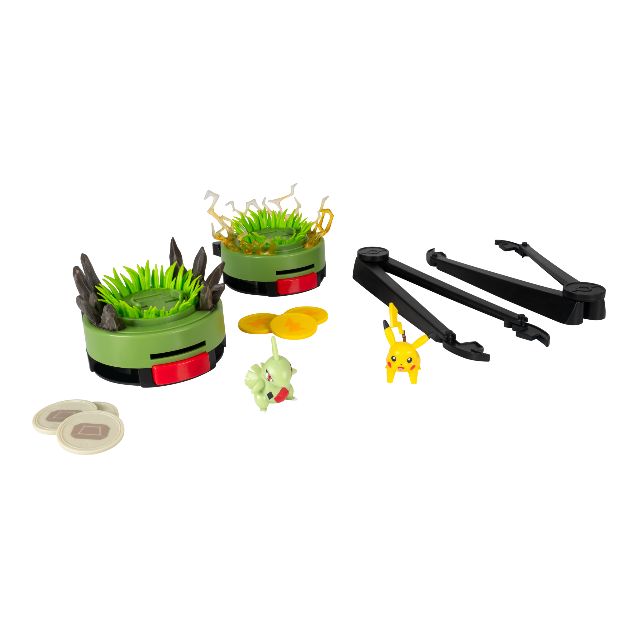 Jazwares Pokémon Battle Disc Showdown Game Pikachu & Larvitar
