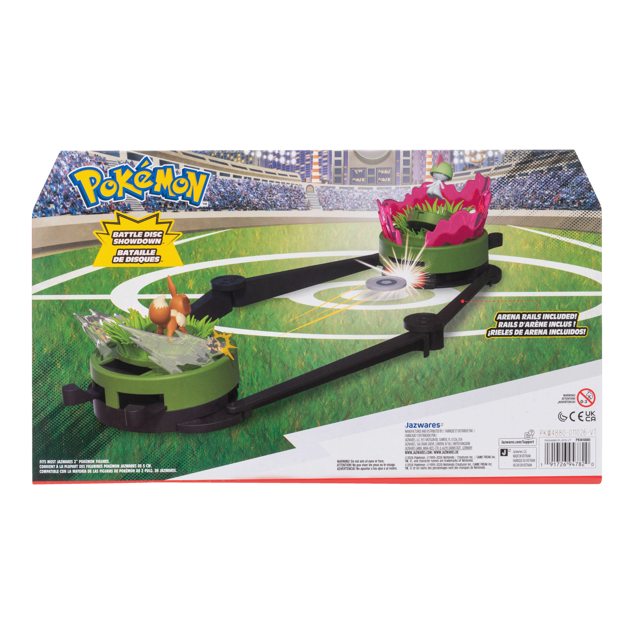 Pokémon Battle Disc Showdown Game with Eevee and Ralts