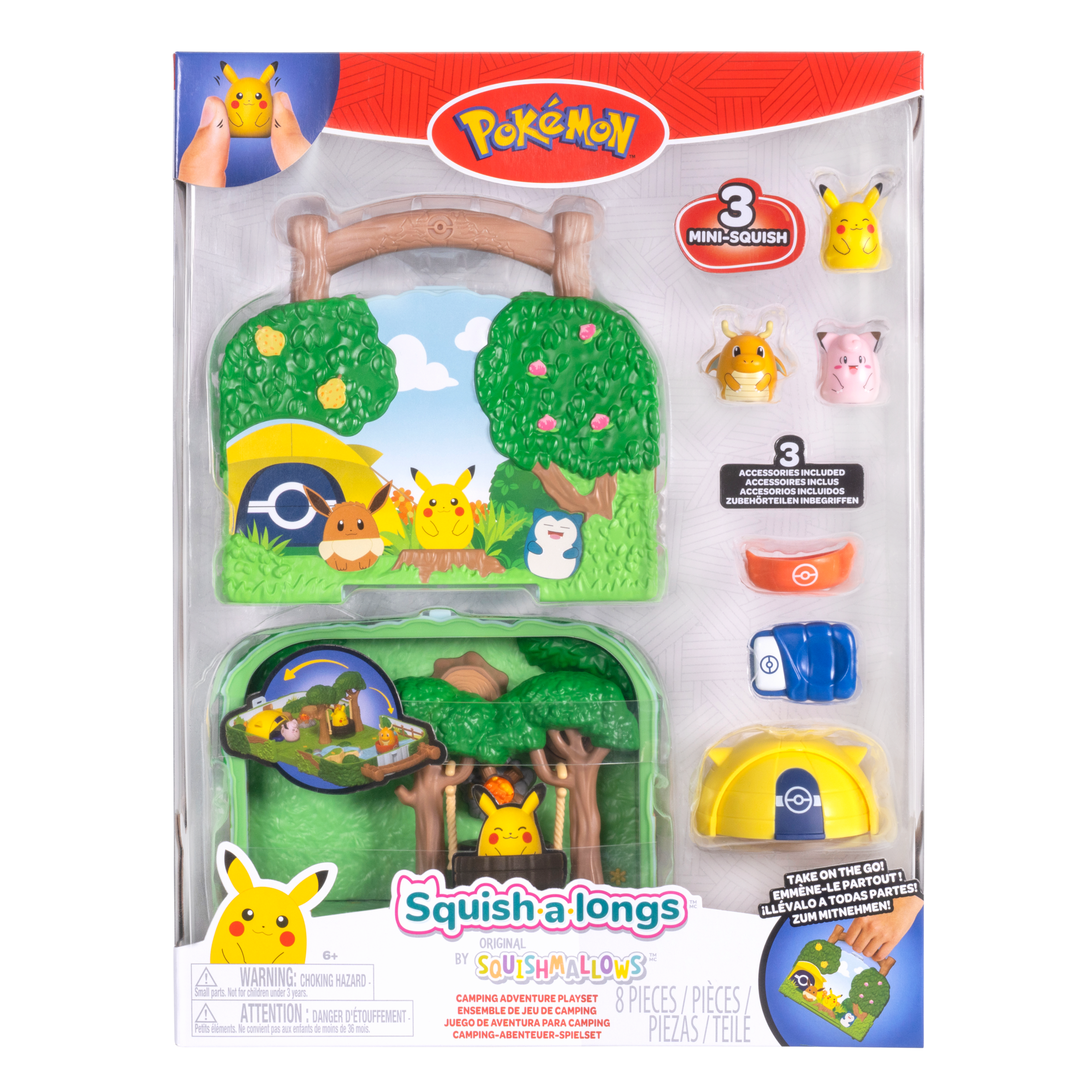 Squishmallows Squish-a-longs Pokémon Center Large Playset