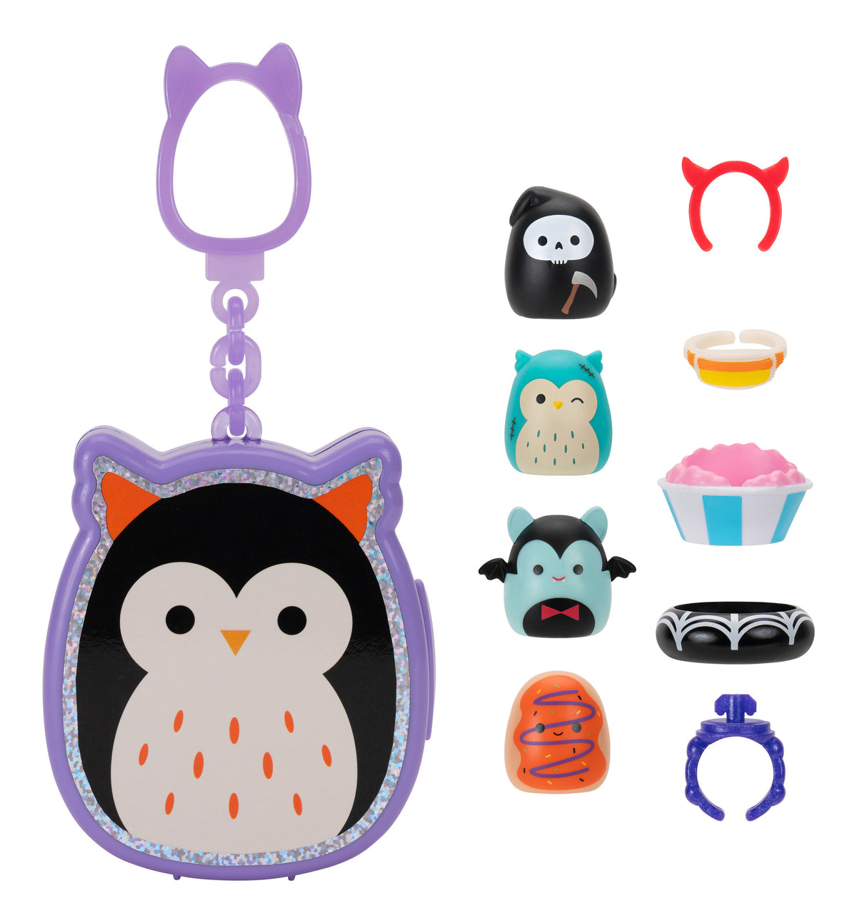 ** Squishalongs - Halloween Clip-a-longs 4 Pk Asst