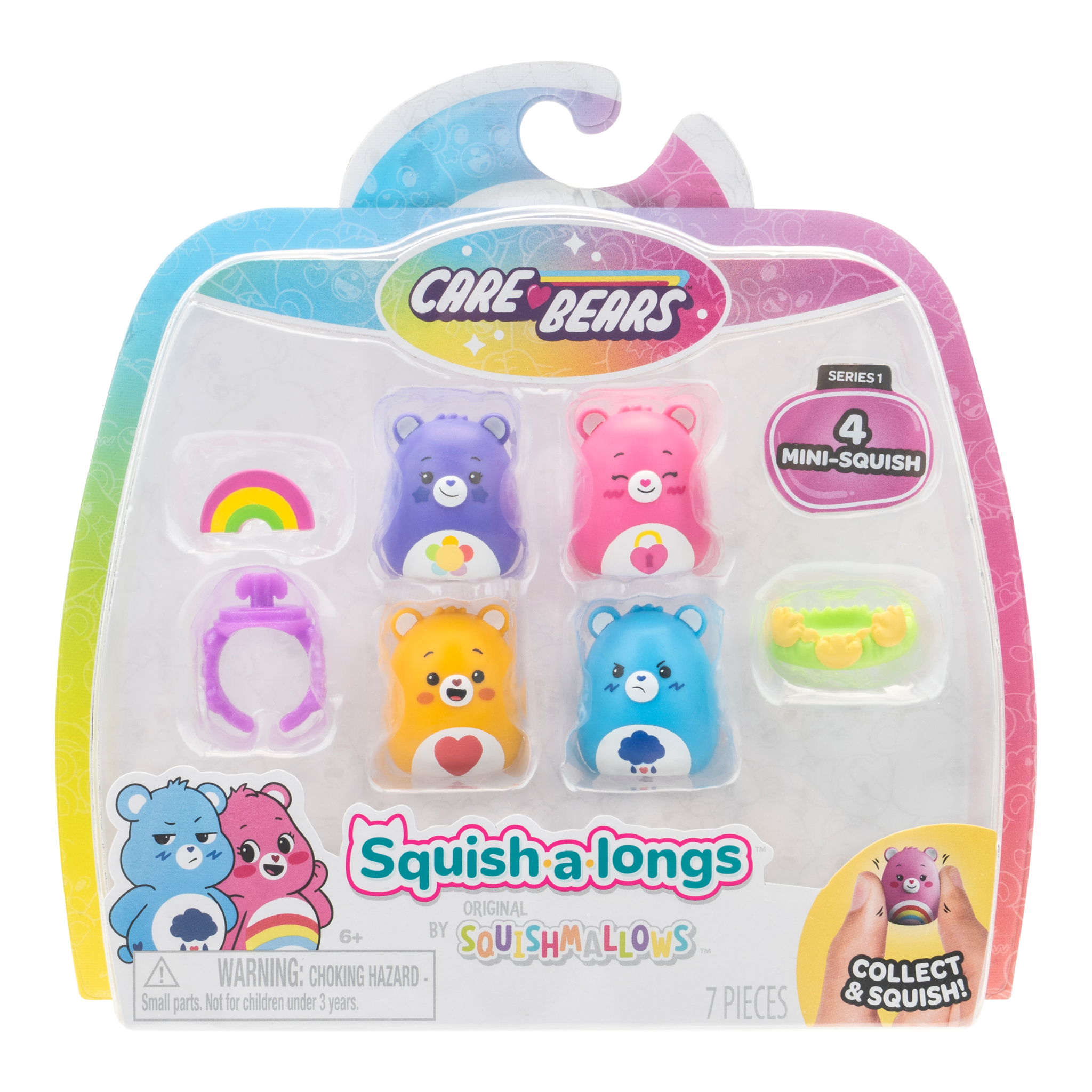 Squishmallows Squish-a-longs Care Bears Mini-Squish 4-Pack Style 2