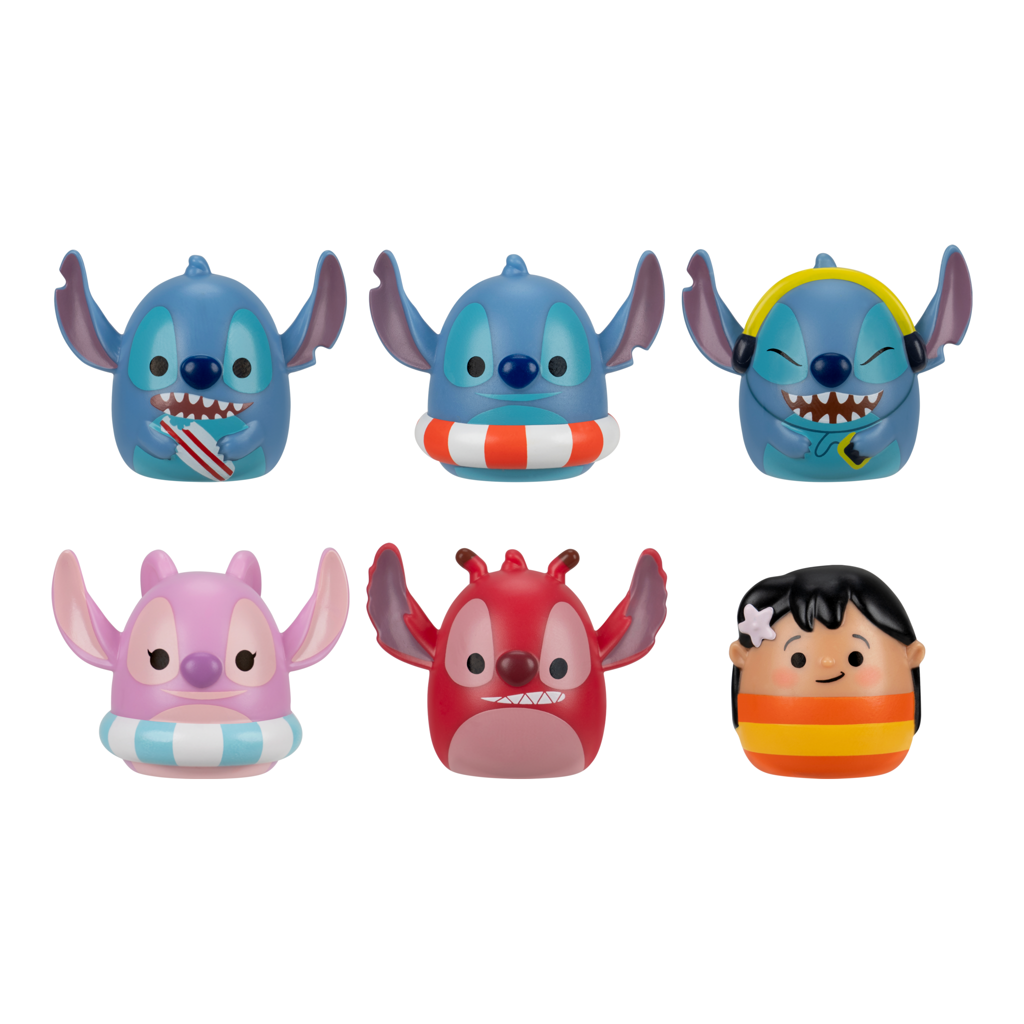 Squish-a-longs Disney Stitch Mini-Squish 6-Pack Style 1 Wave 1