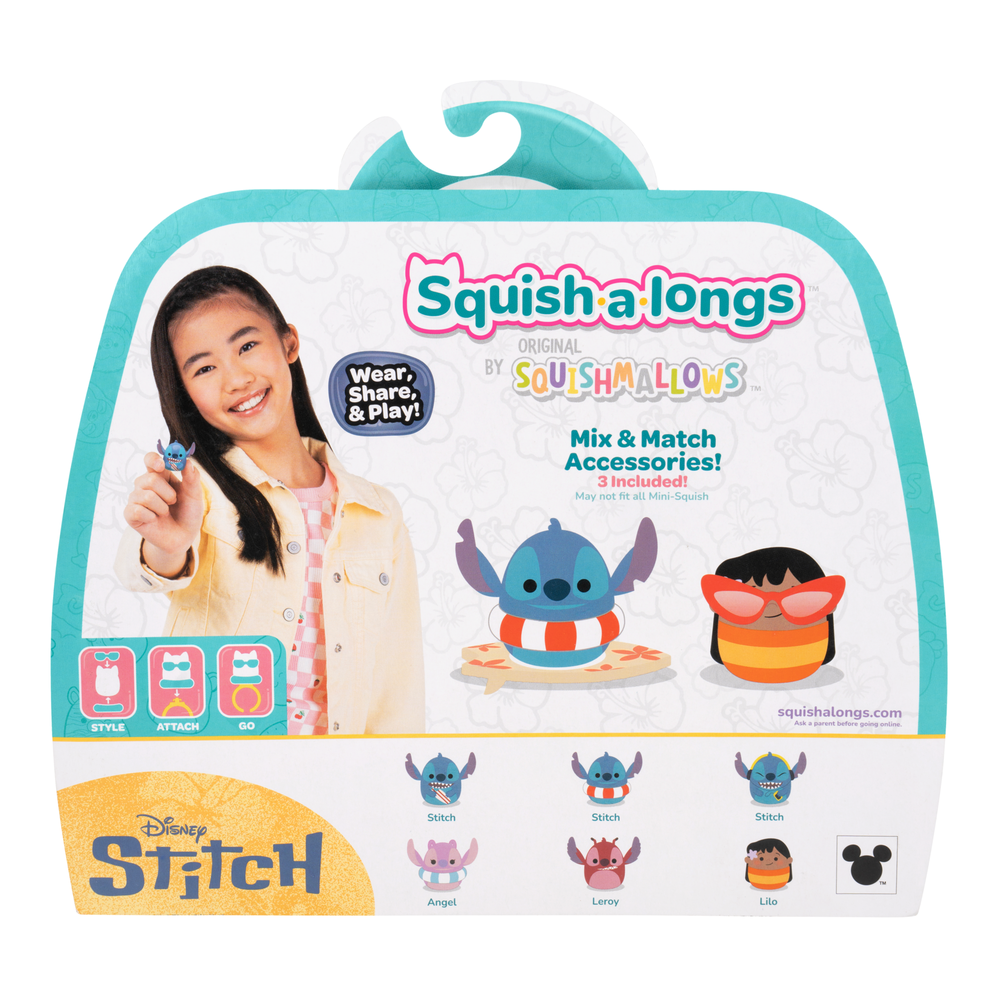 Squish-a-longs Disney Stitch Mini-Squish 6-Pack Style 1 Wave 1