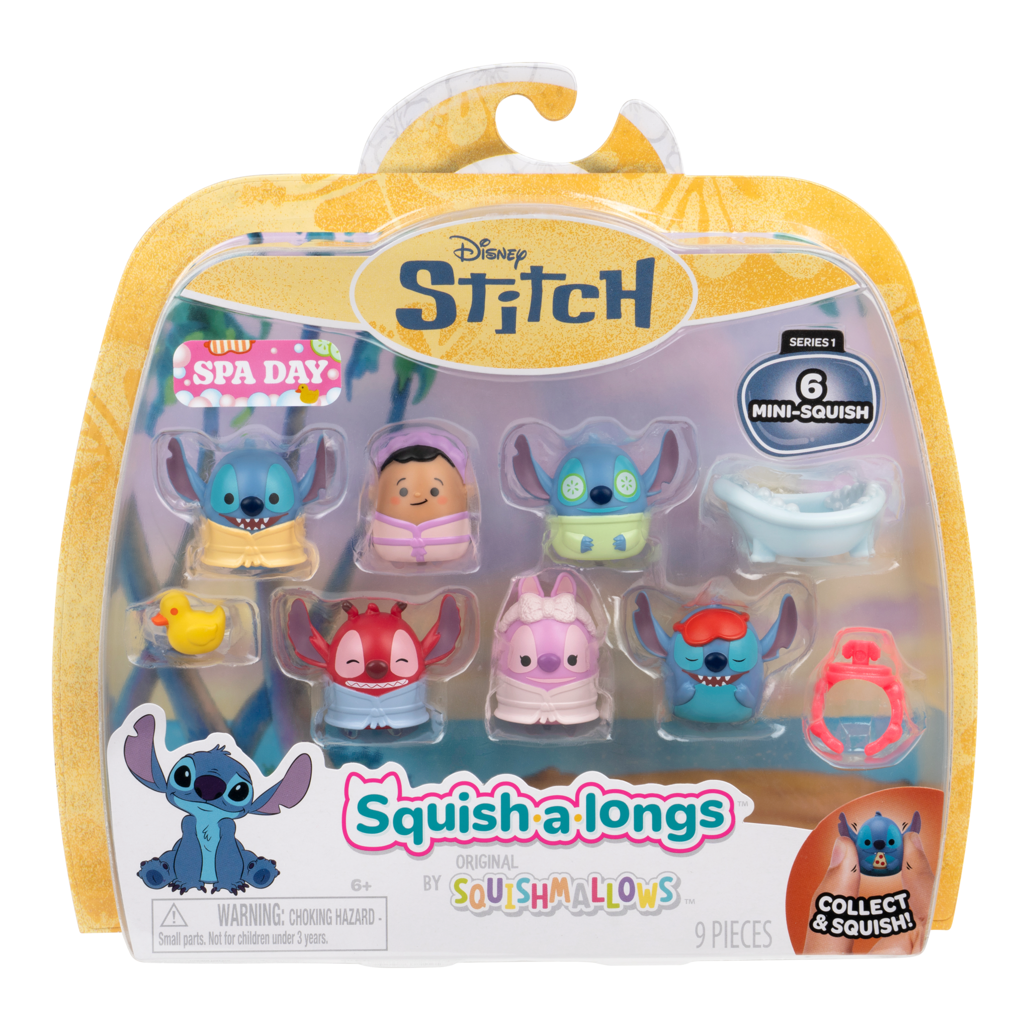 Squishmallows Disney Stitch Squish-a-longs Mini-Squish 6-Pack Style 3 Wave 1