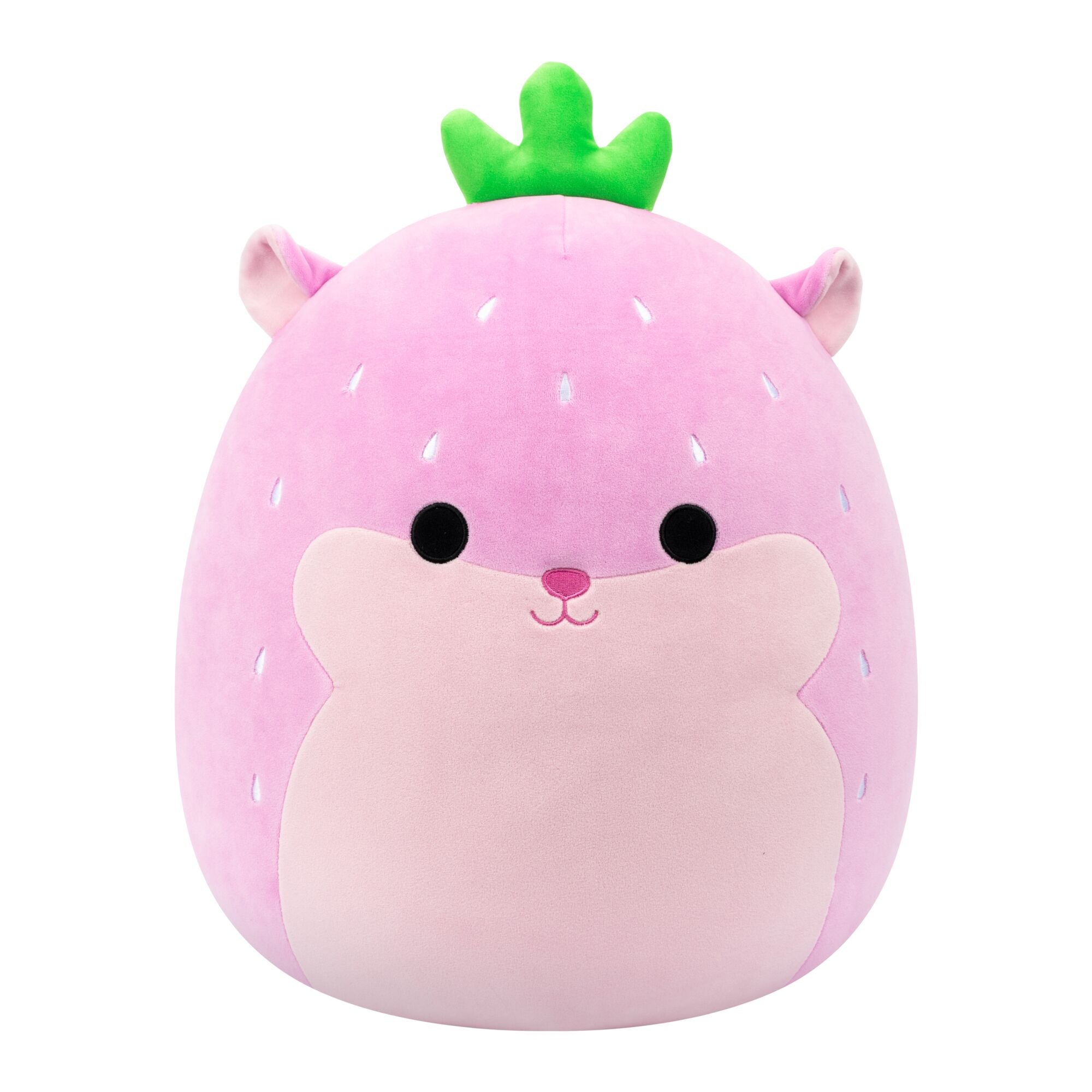 Squishmallows 16-Inch Davi Strawberry Hamster Plush
