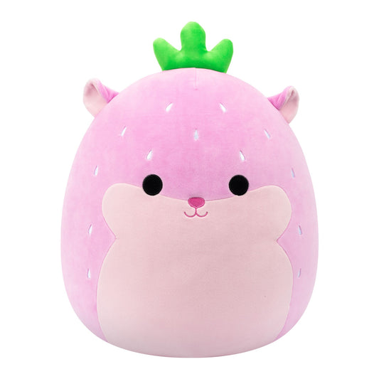 Squishmallows 16-Inch Davi Strawberry Hamster Plush