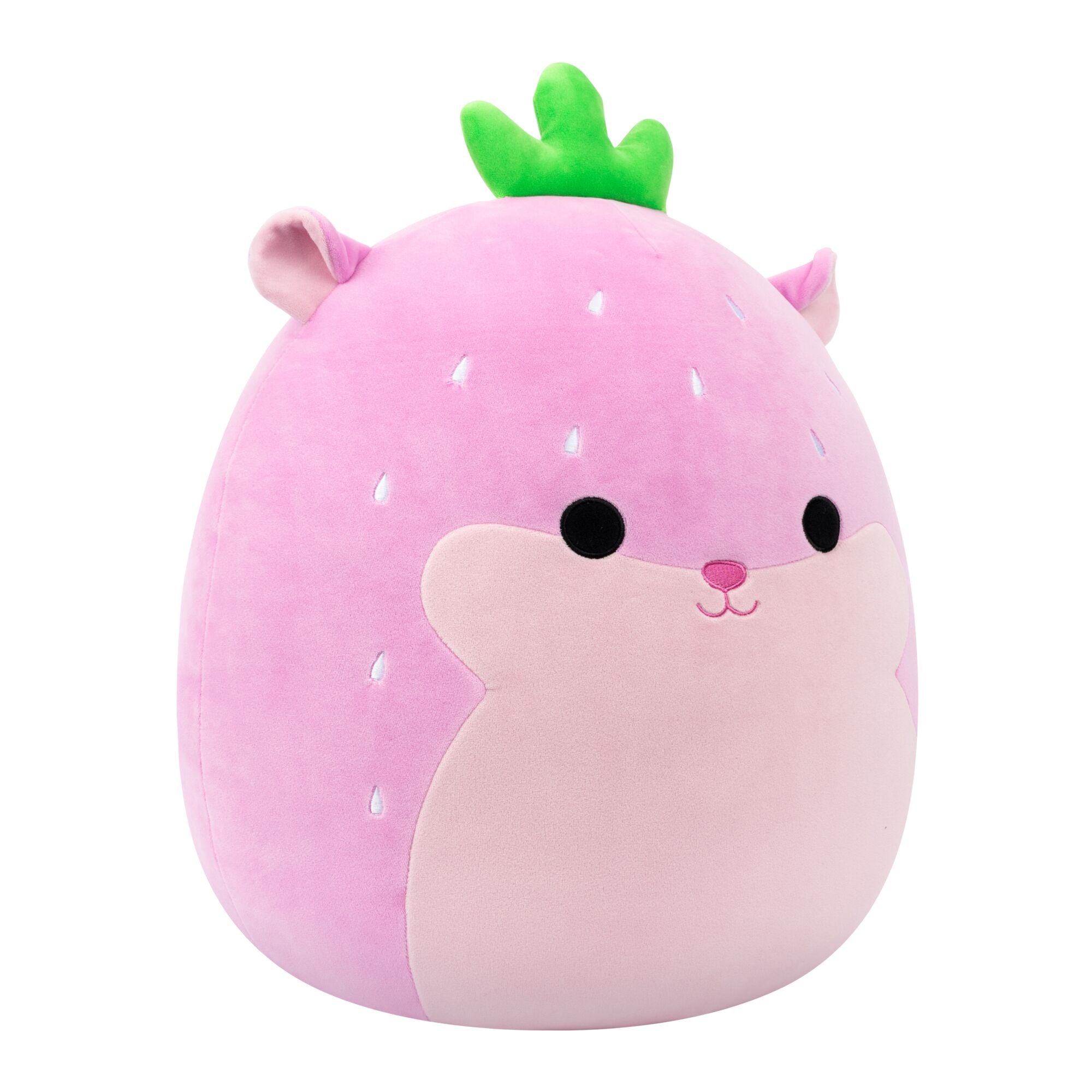 Squishmallows 16-Inch Davi Strawberry Hamster Plush