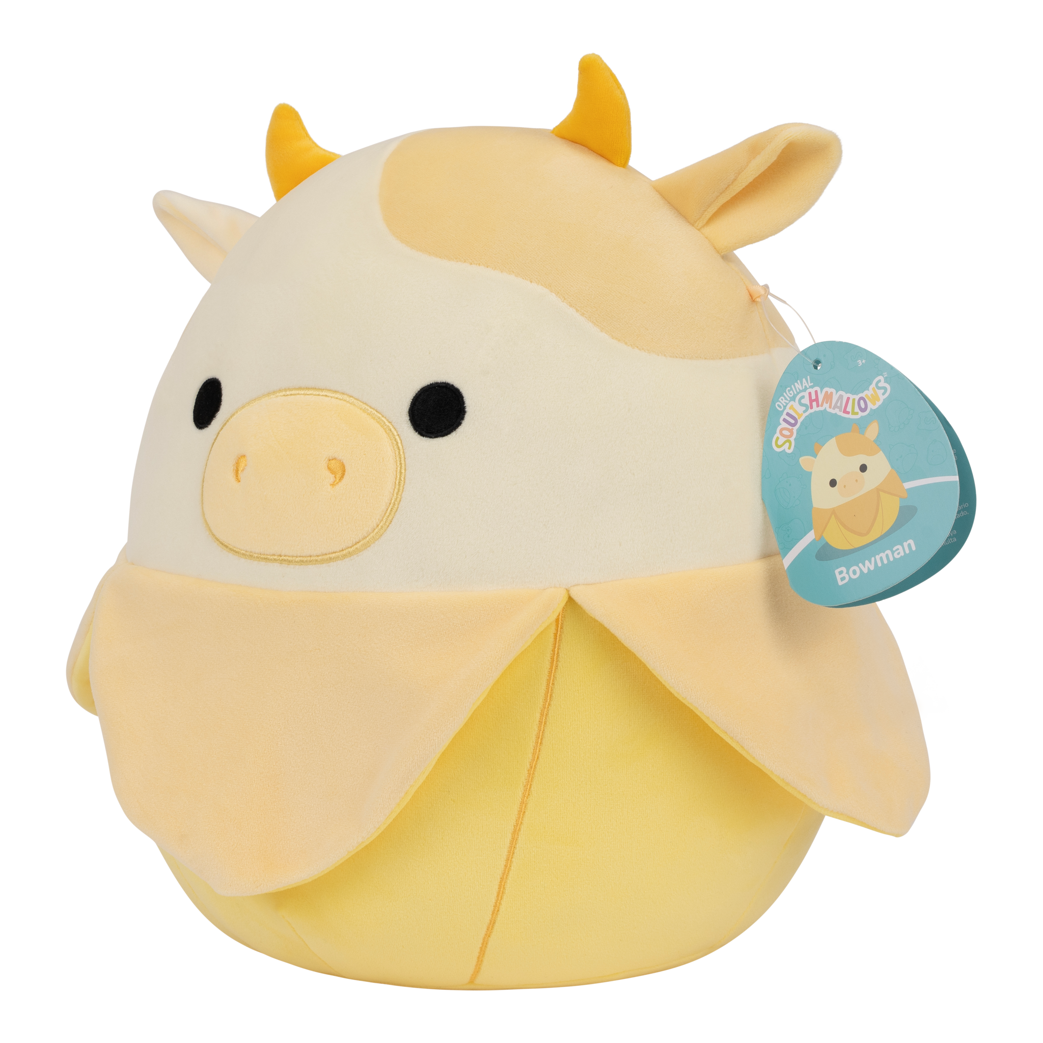 Squishmallows Bowman Banana Cow Plush 30cm