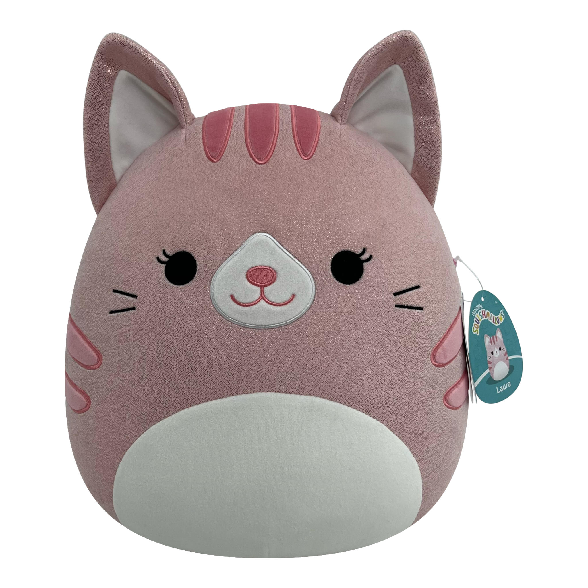 Squishmallows Laura Pink Tabby Cat 12-Inch Plush