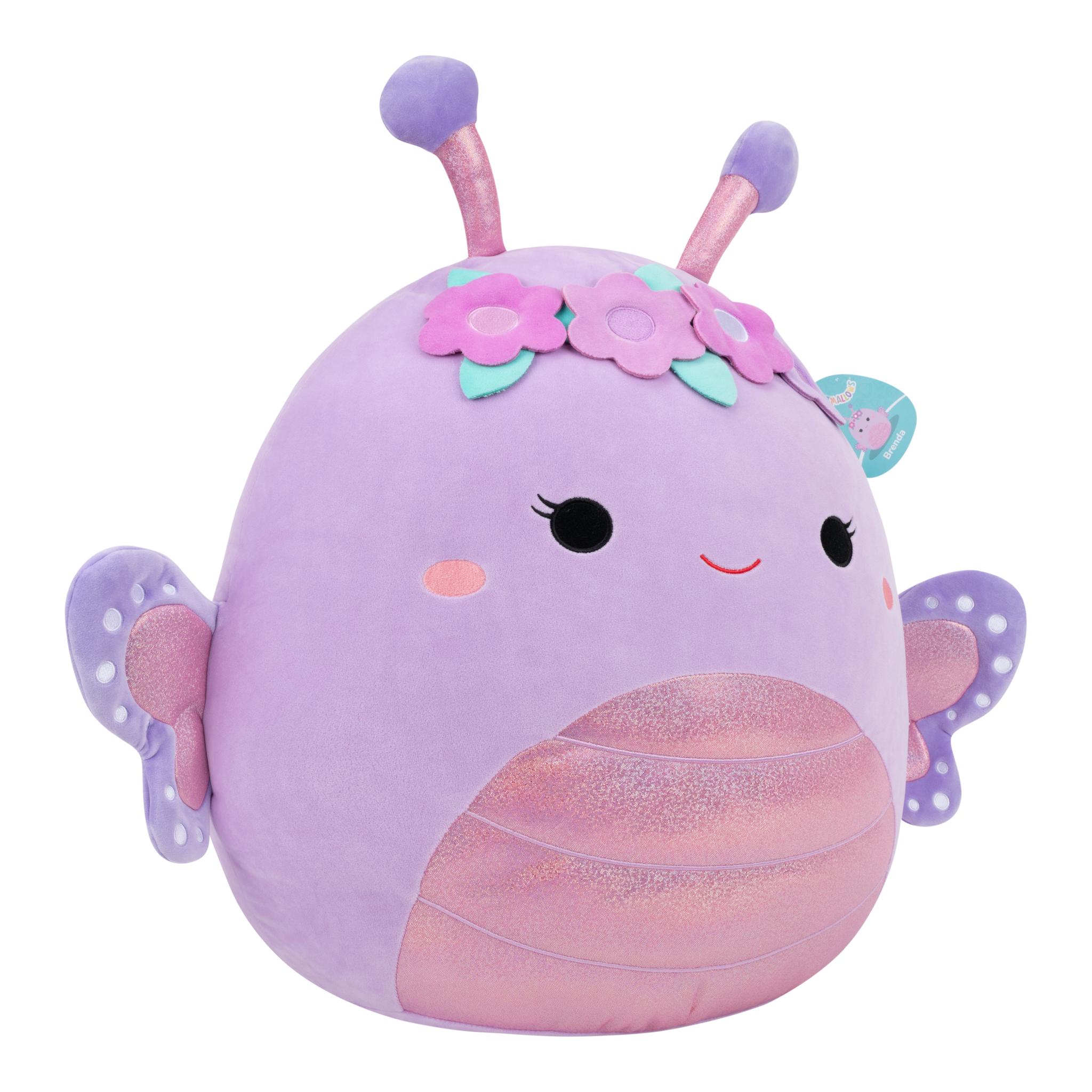 Squishmallows Brenda Purple Butterfly 20-Inch Jumbo Plush