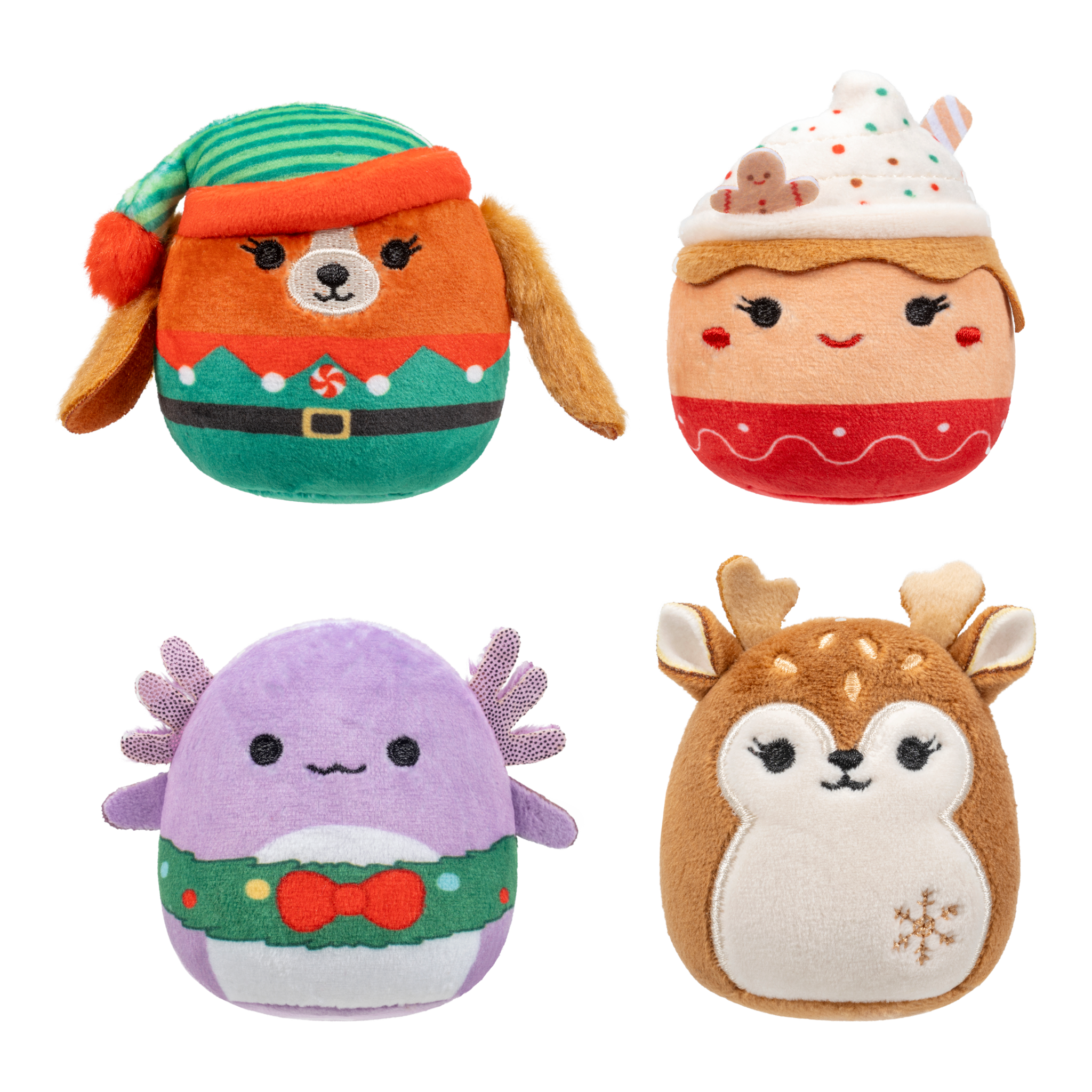 Squishmallows Micromallows Holiday Stocking with 4 Plush Toys