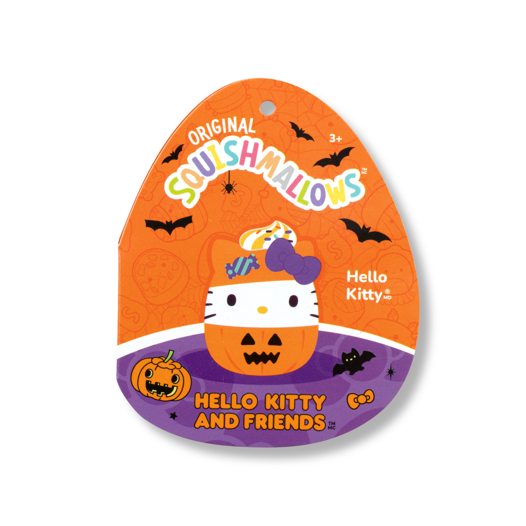 Squishmallows 8-Inch Hello Kitty Halloween Pumpkin Plush