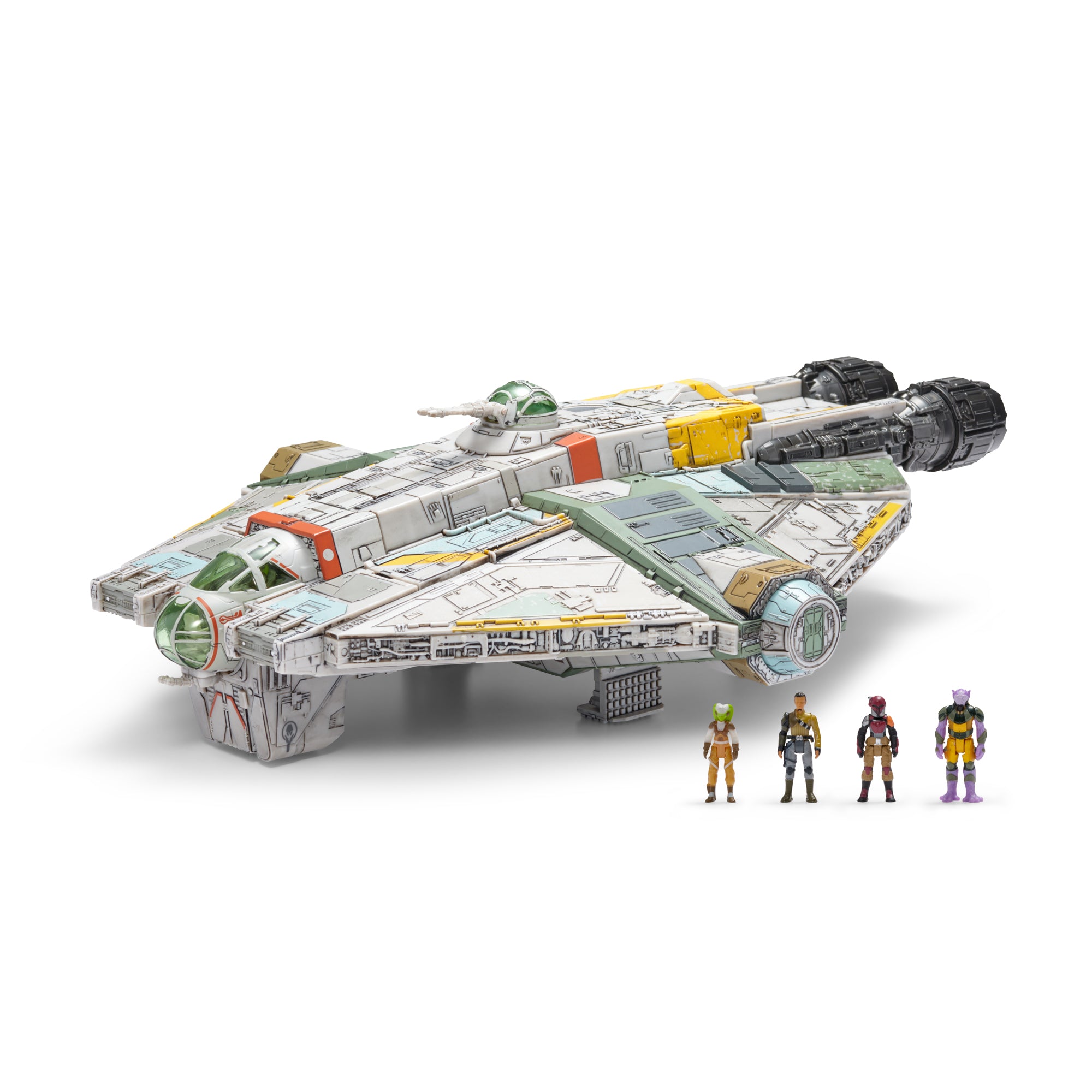Star Wars Micro Galaxy Squadron The Ghost 15-Inch Vehicle with Lights, Sounds and 4 Figures