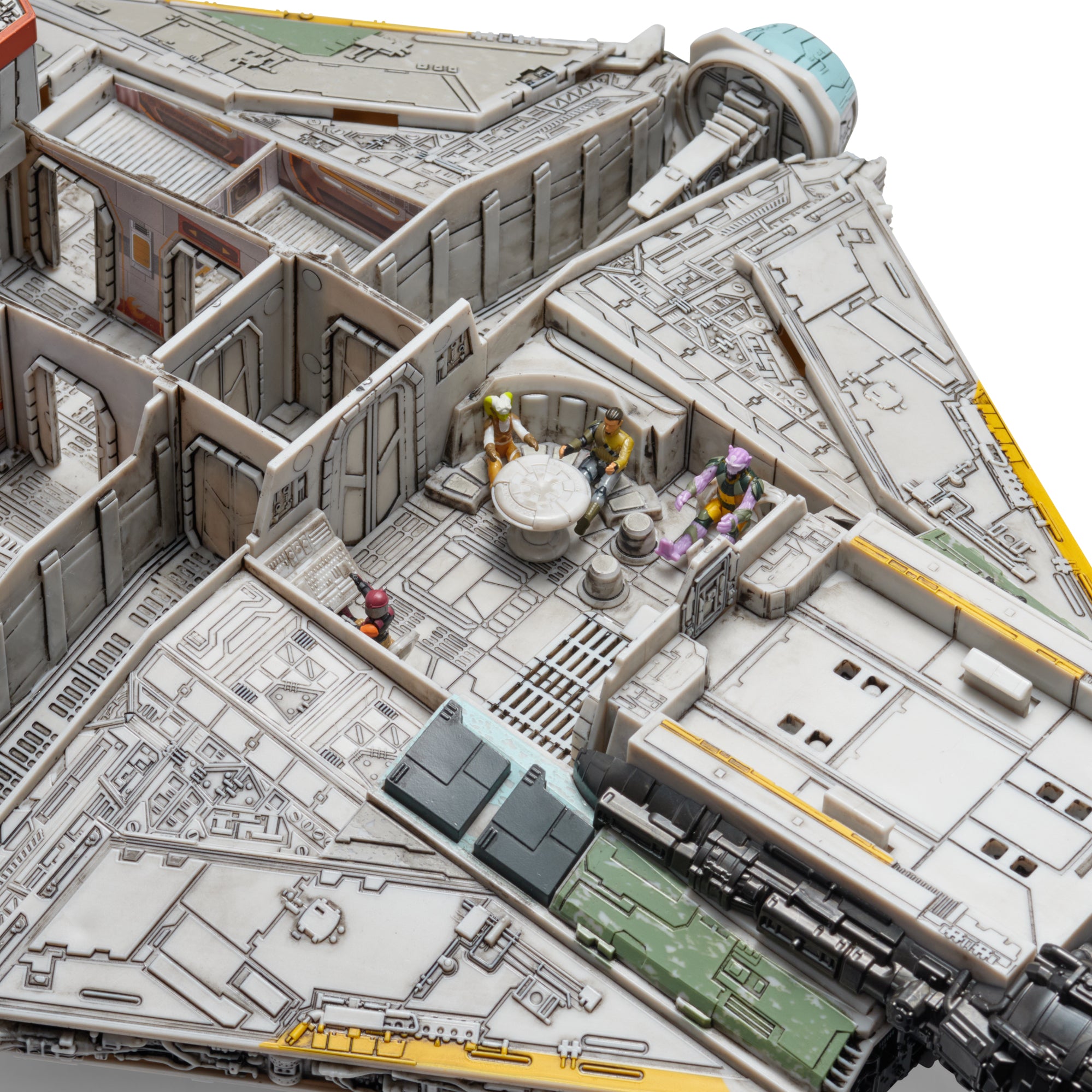 Star Wars Micro Galaxy Squadron The Ghost 15-Inch Vehicle with Lights, Sounds and 4 Figures