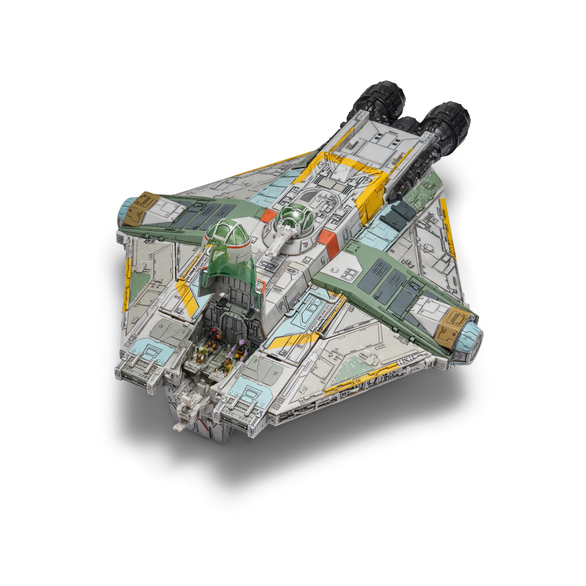 Star Wars Micro Galaxy Squadron The Ghost 15-Inch Vehicle with Lights, Sounds and 4 Figures
