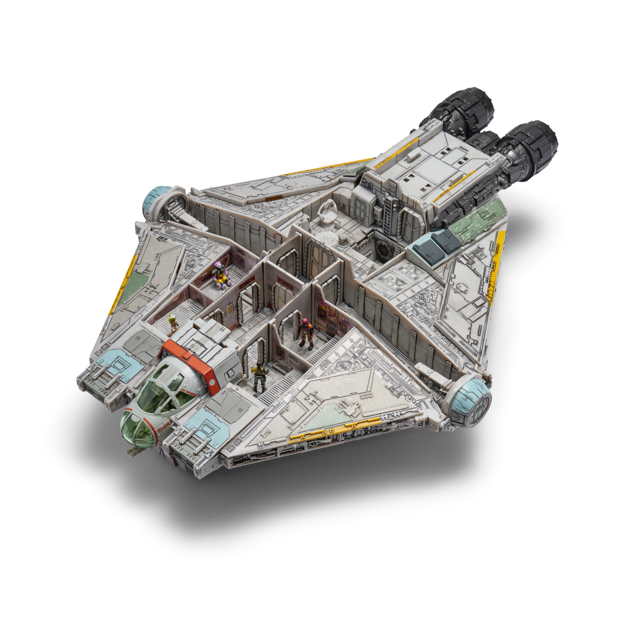 Star Wars Micro Galaxy Squadron The Ghost 15-Inch Vehicle with Lights, Sounds and 4 Figures
