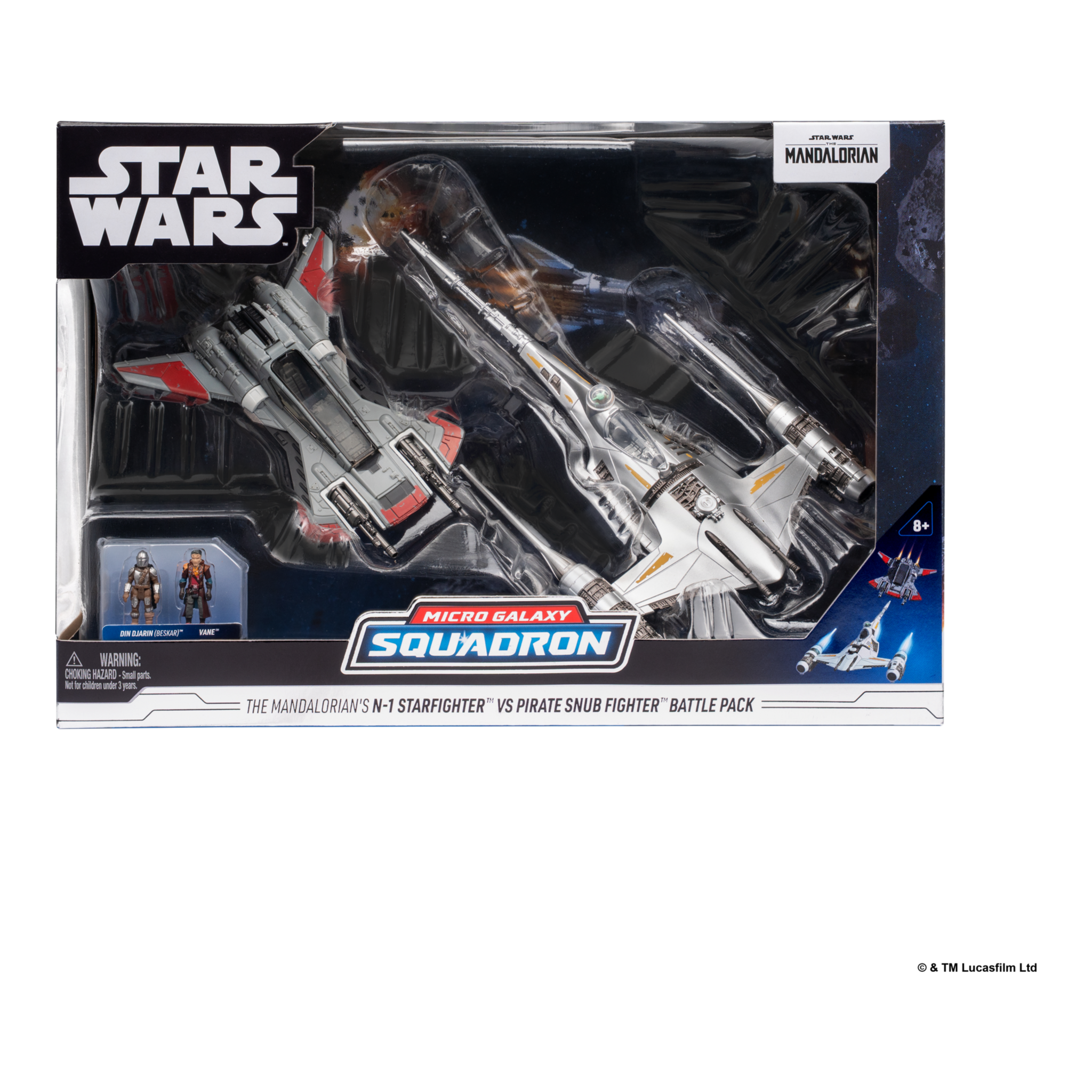 Star Wars Micro Galaxy Squadron The Mandalorian's N-1 Starfighter vs Pirate Snub Fighter Battle Pack