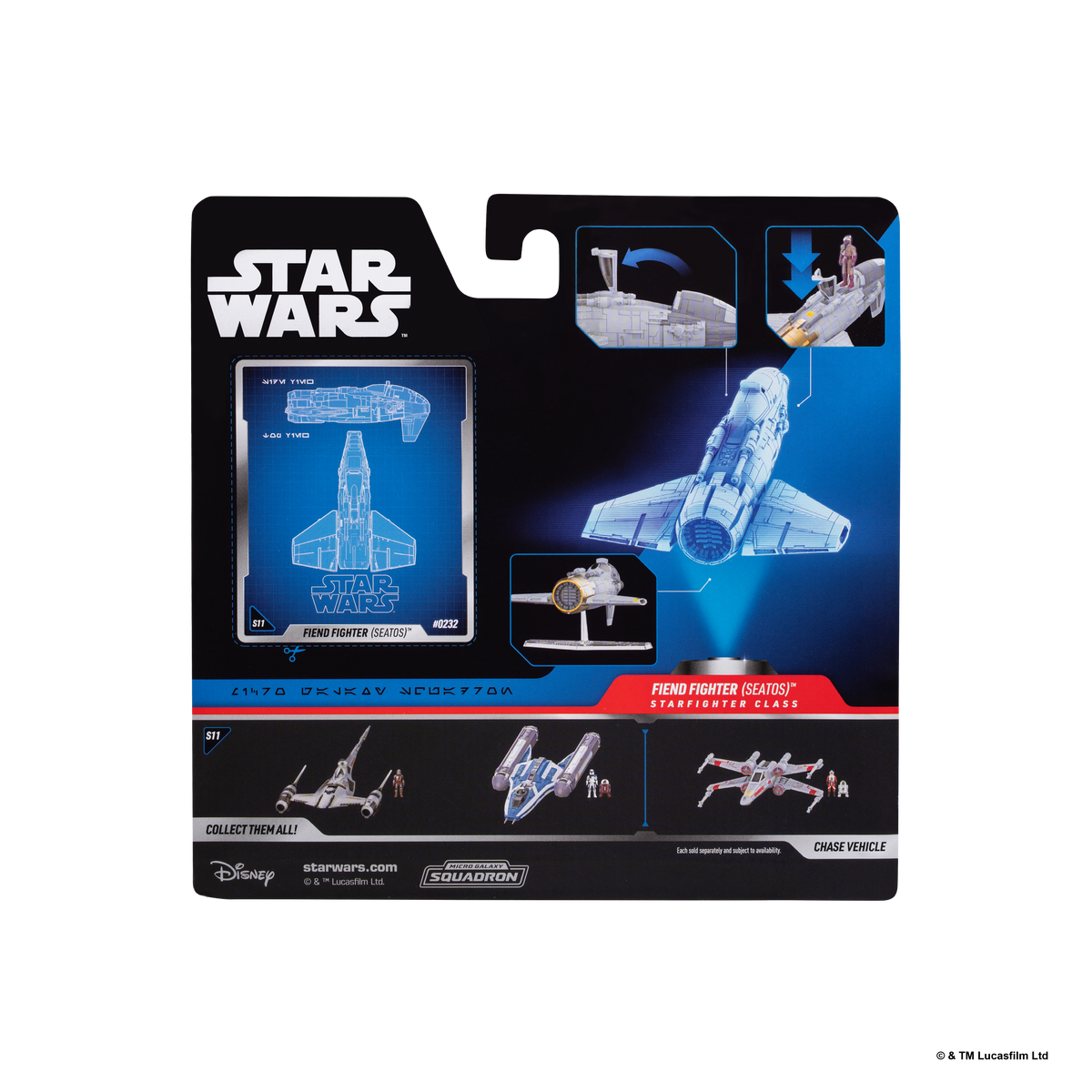 Star Wars Micro Galaxy Squadron Fiend Fighter with Star Navigator Guard