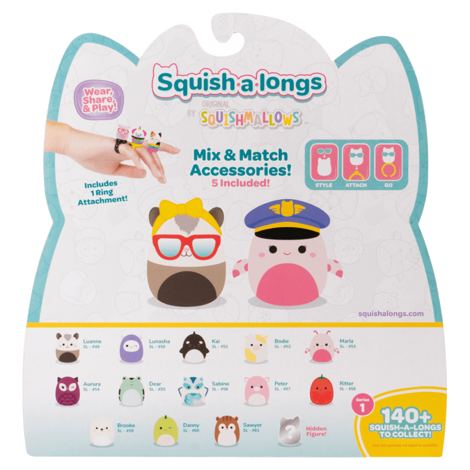 Squish-a-longs by Squishmallows - 14 Pack (Wave 1 Style 2)