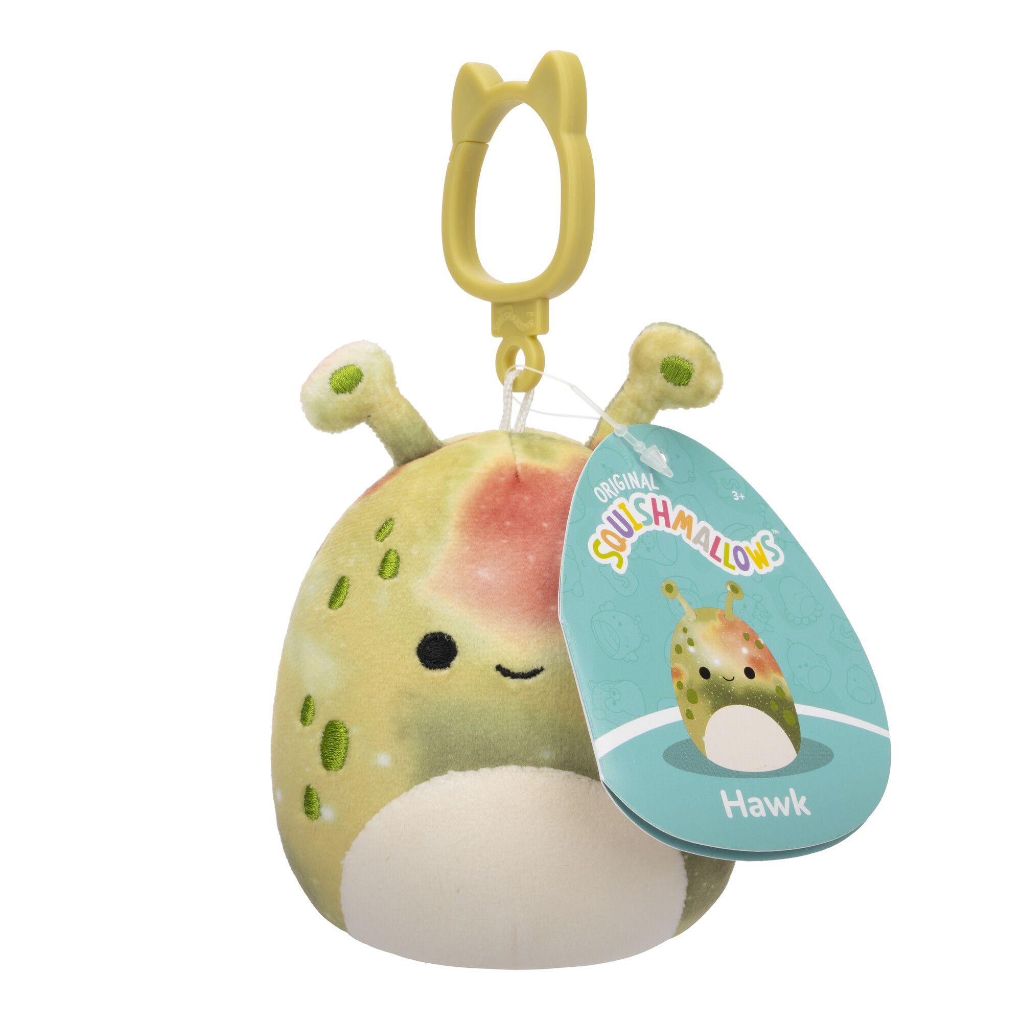 Squishmallow Kellytoy Plush 3.5" Clip On Keychain - Hawk