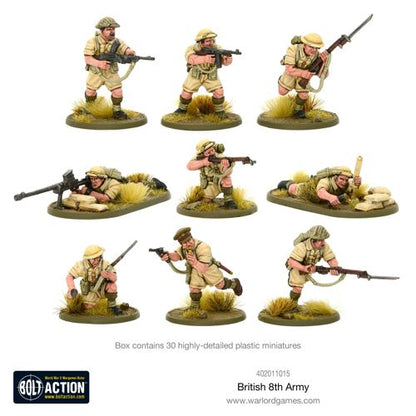 Bolt Action British 8th Army Infantry Miniatures