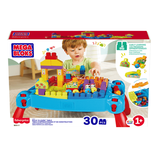 Mega Bloks Build N Learn Comprehensive Educational Activity Table For Early Learners 0065541383883