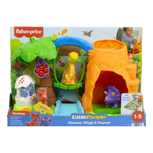 Fisher-Price Little People Dinosaur Village & Play Mat Playset