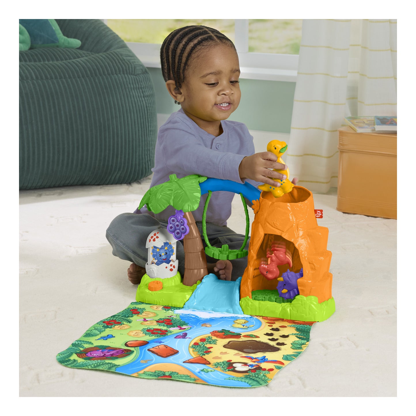 Fisher-Price Little People Dinosaur Village & Play Mat Playset