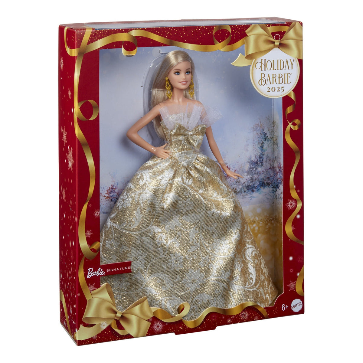 Barbie Signature 2025 Holiday Doll in Gold Gown