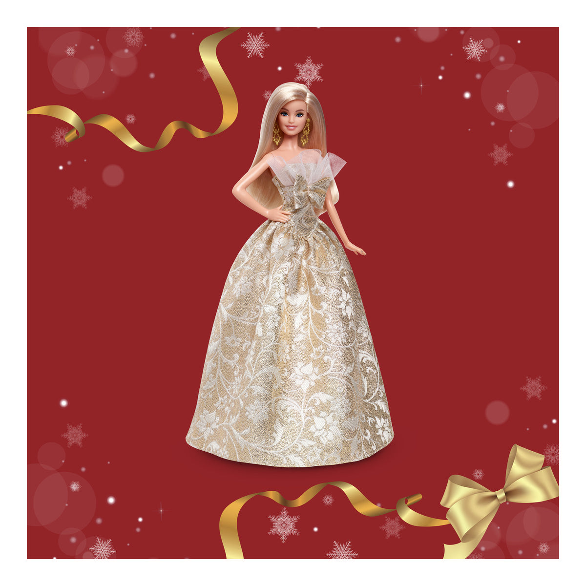 Barbie Signature 2025 Holiday Doll in Gold Gown