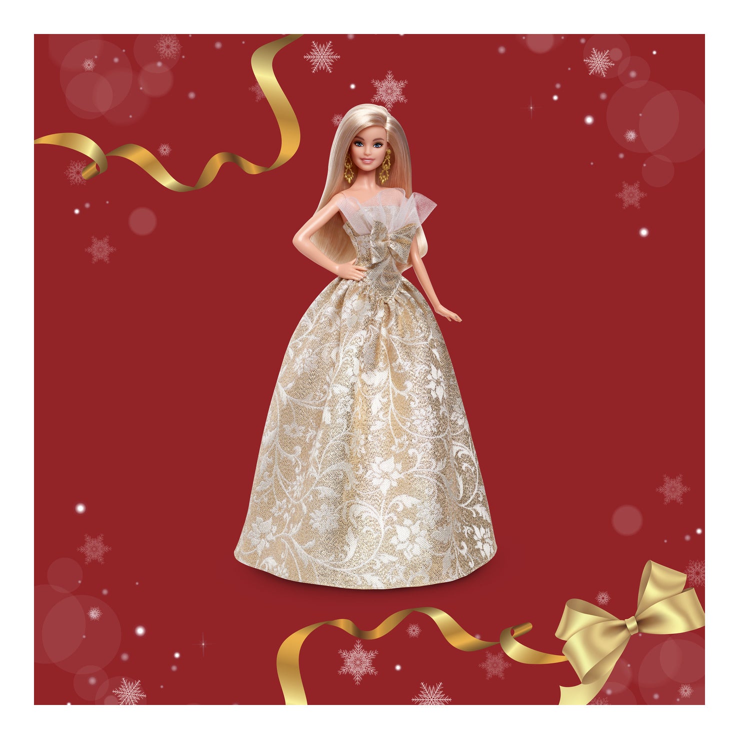 Barbie Signature 2025 Holiday Doll in Gold Gown