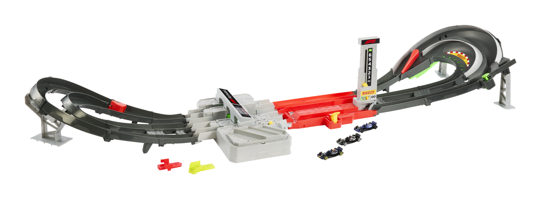 Hot Wheels Racing Formula 1 Grand Prix Circuit Track Set with 3 Cars