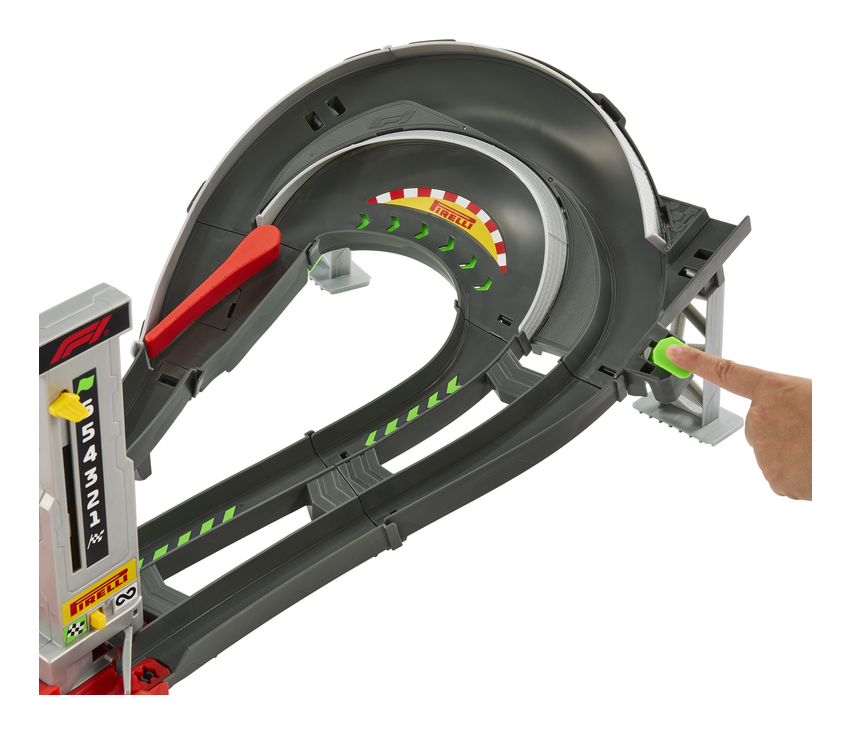 Hot Wheels Racing Formula 1 Grand Prix Circuit Track Set with 3 Cars
