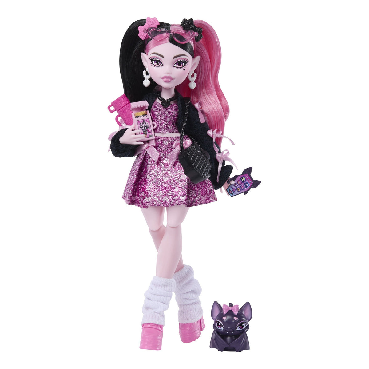 Monster High Draculaura Core Doll with Count Fabulous and 7 Accessories