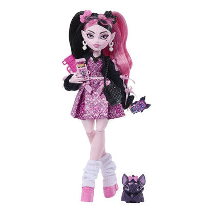 Monster High Draculaura Core Doll with Count Fabulous and 7 Accessories