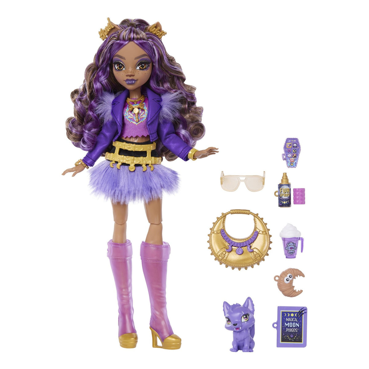 Monster High Clawdeen Wolf Core Fashion Doll with Crescent and Accessories